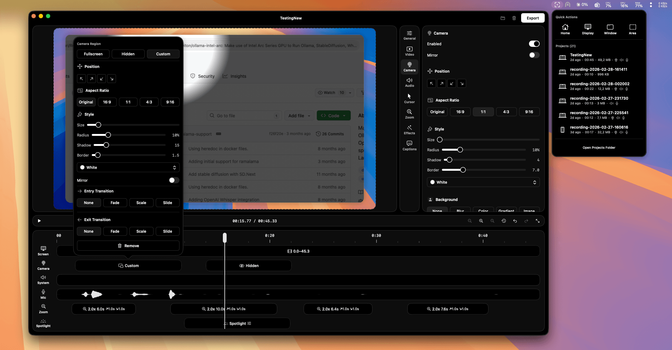 Editor with Options — Dark Mode